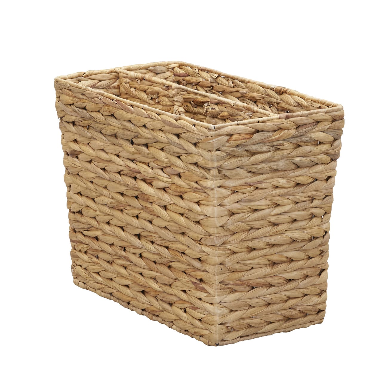 Household Essentials 17" Hyacinth Wide Side by Side Magazine Rack